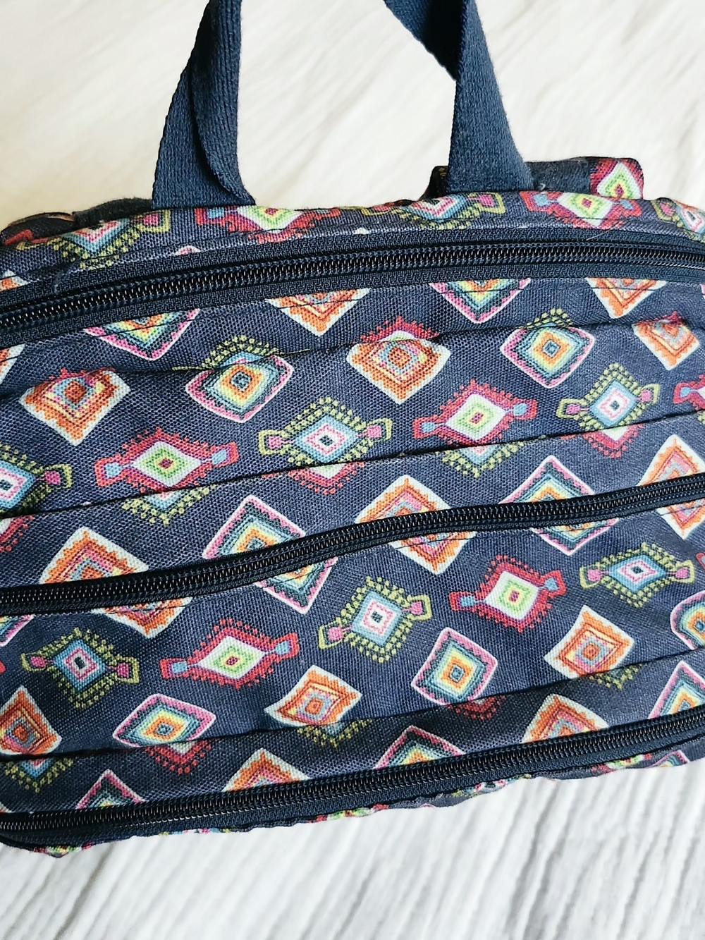 Vera Bradley Quilted Laptop Backpack - Multicolor Diamond Print - Picture 13 of 13